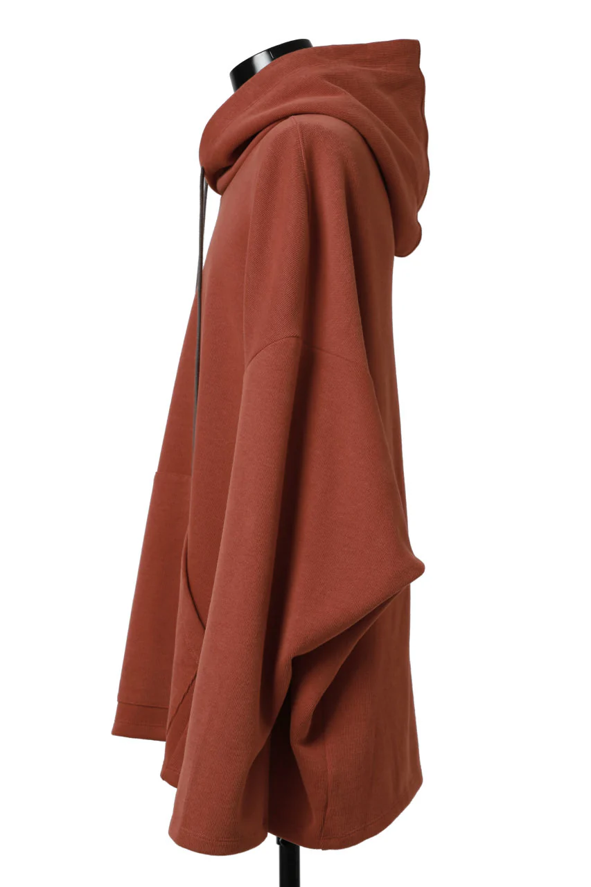 A.F ARTEFACT DOLMAN HOODIE PULLOVER / COPE KNIT JERSEY (ORANGE) - Image 9