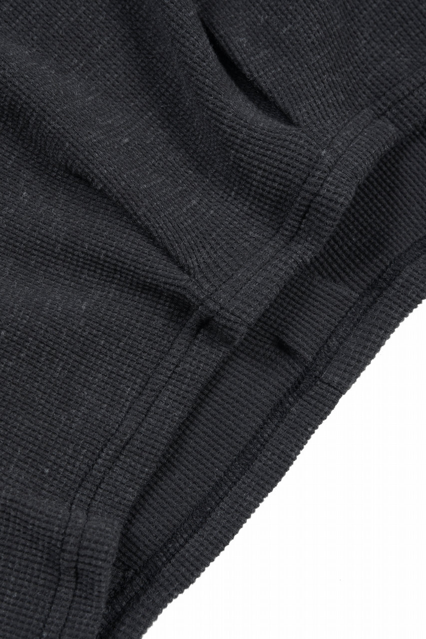 A.F ARTEFACT DOLMAN LOOSEY T-SHIRT / WAFFLE KNIT JERSEY (CHARCOAL) - Image 4