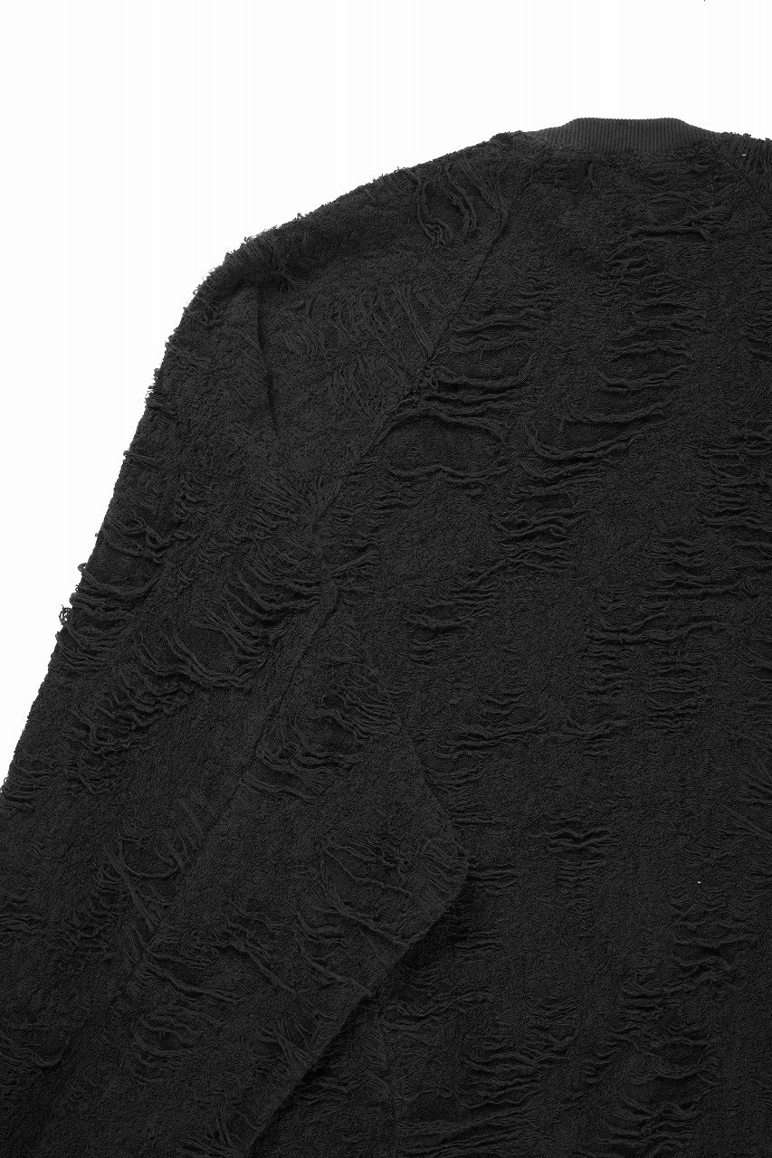A.F ARTEFACT DOLMAN TOPS / DAMAGE PILE & PLATING KNIT JERSEY (BLACK) - Image 9