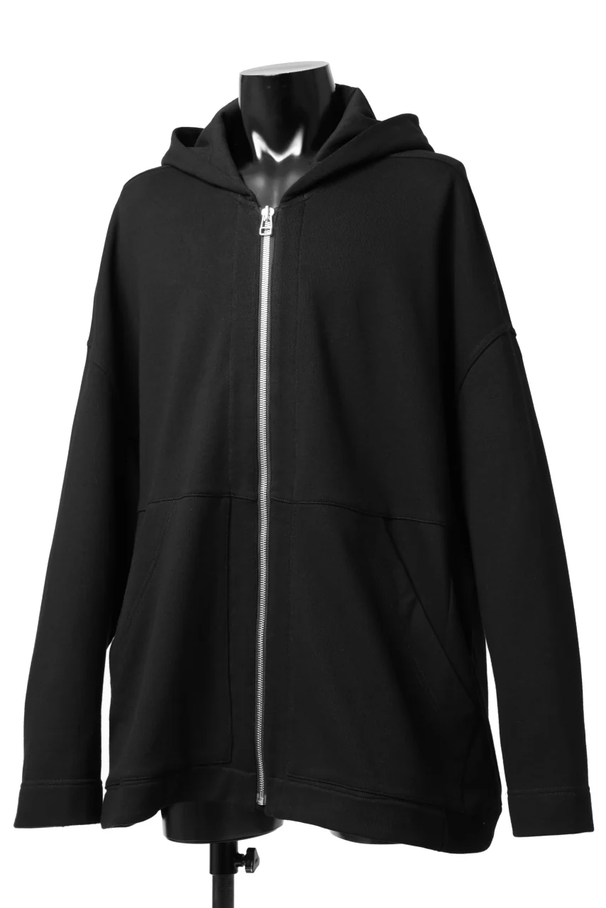 A.F ARTEFACT DOLMAN ZIP HOODIE / COTTON SWEAT (BLACK) - Image 11