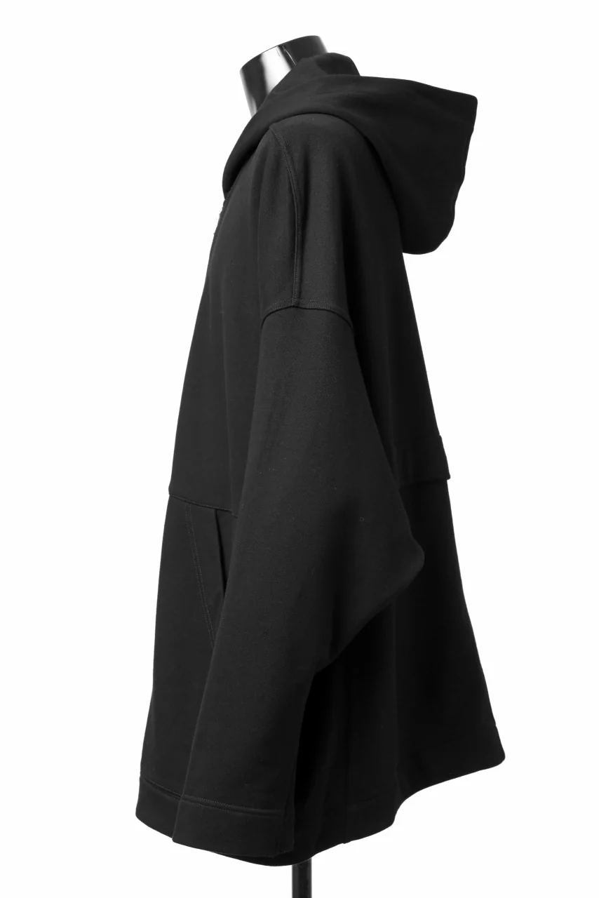 A.F ARTEFACT DOLMAN ZIP HOODIE / COTTON SWEAT (BLACK) - Image 12