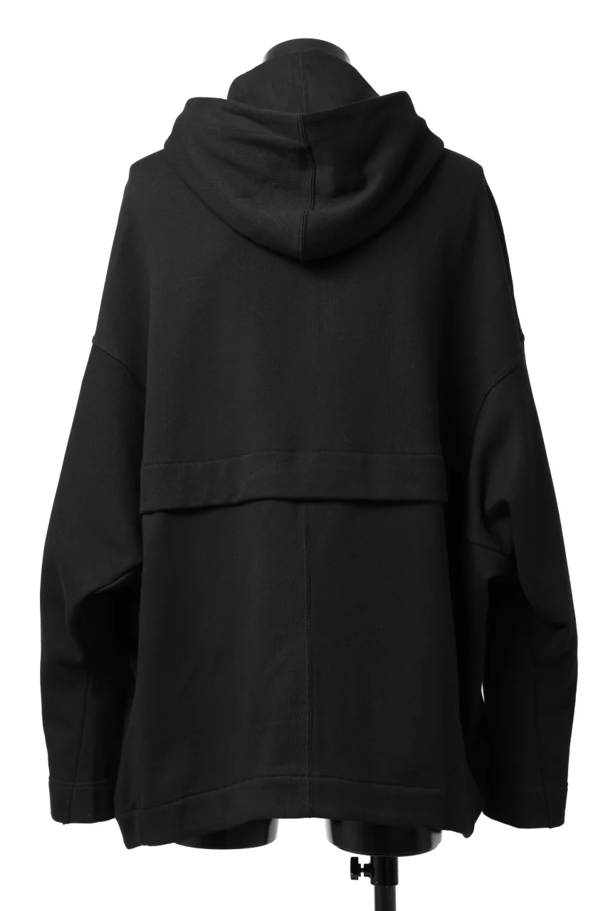 A.F ARTEFACT DOLMAN ZIP HOODIE / COTTON SWEAT (BLACK) - Image 13