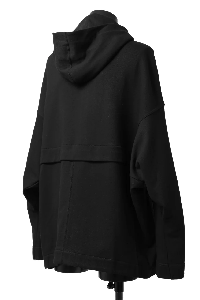 A.F ARTEFACT DOLMAN ZIP HOODIE / COTTON SWEAT (BLACK) - Image 14