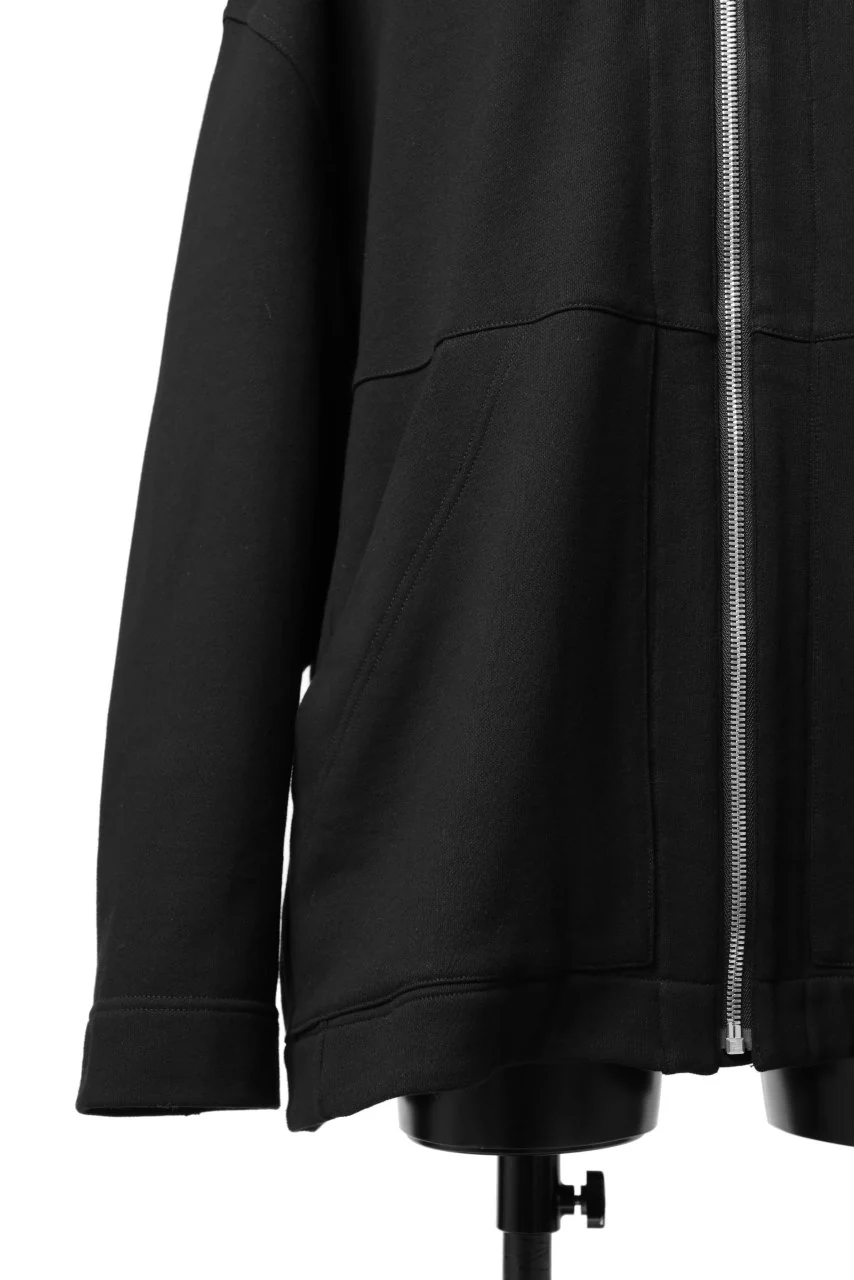 A.F ARTEFACT DOLMAN ZIP HOODIE / COTTON SWEAT (BLACK) - Image 16