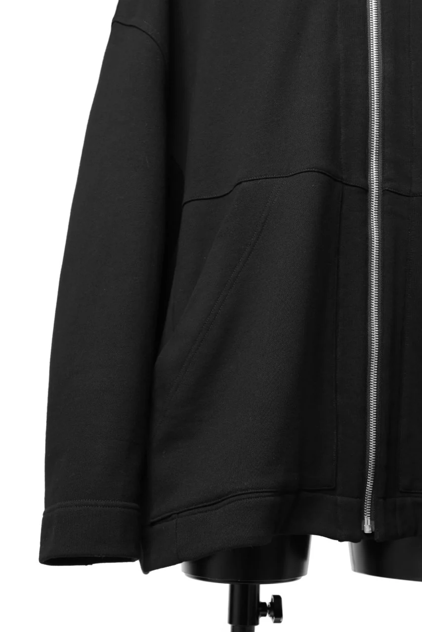 A.F ARTEFACT DOLMAN ZIP HOODIE / COTTON SWEAT (BLACK) - Image 17