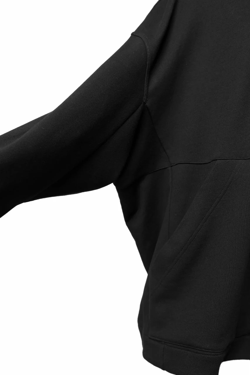 A.F ARTEFACT DOLMAN ZIP HOODIE / COTTON SWEAT (BLACK) - Image 18
