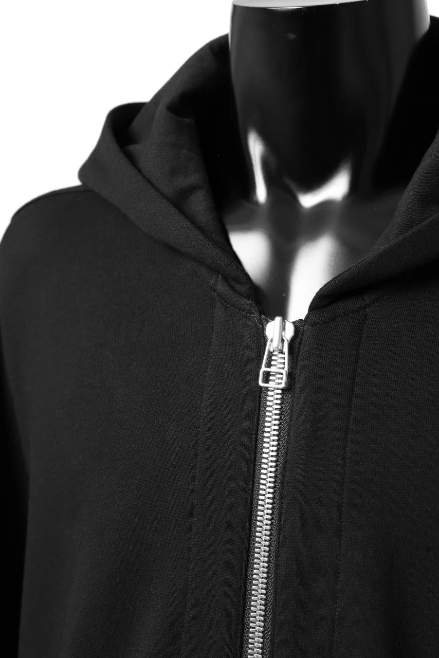 A.F ARTEFACT DOLMAN ZIP HOODIE / COTTON SWEAT (BLACK) - Image 19