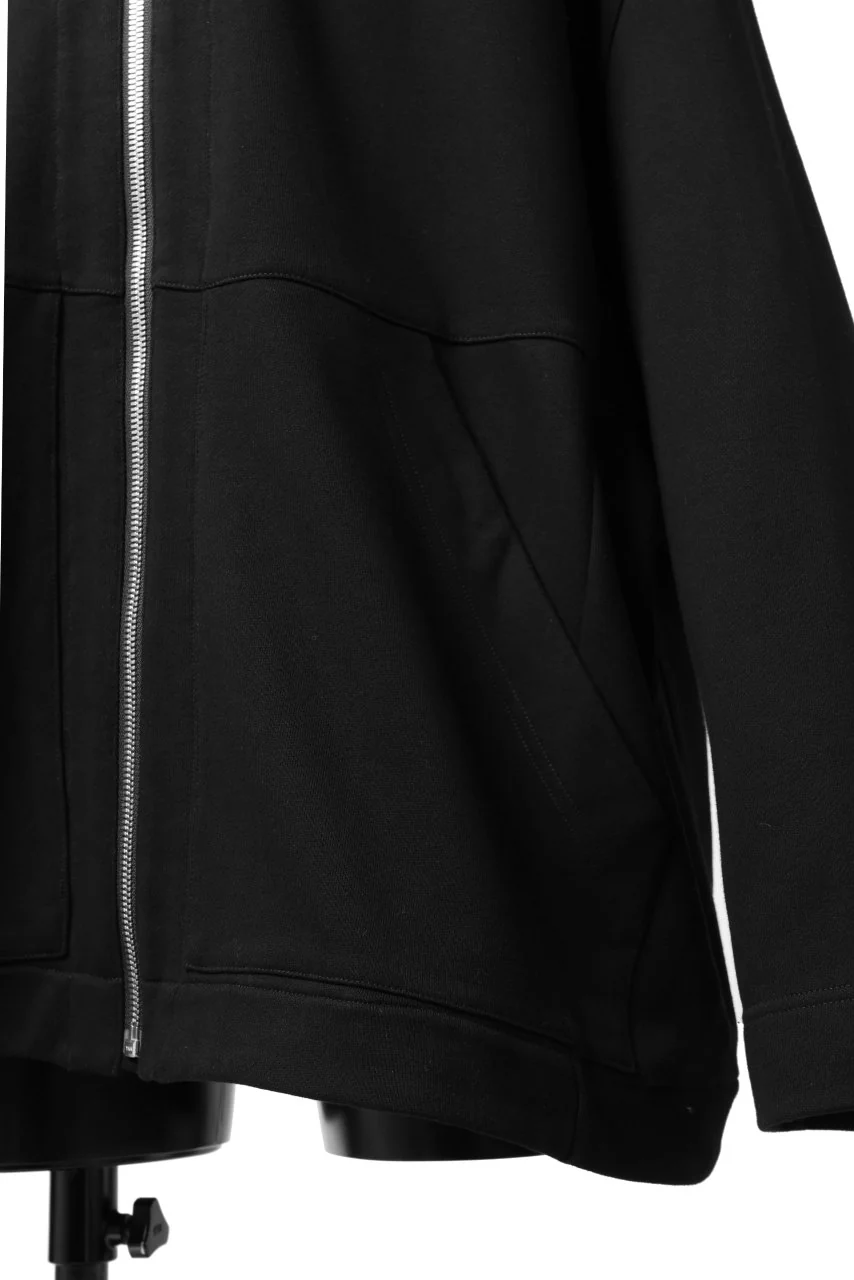 A.F ARTEFACT DOLMAN ZIP HOODIE / COTTON SWEAT (BLACK) - Image 20