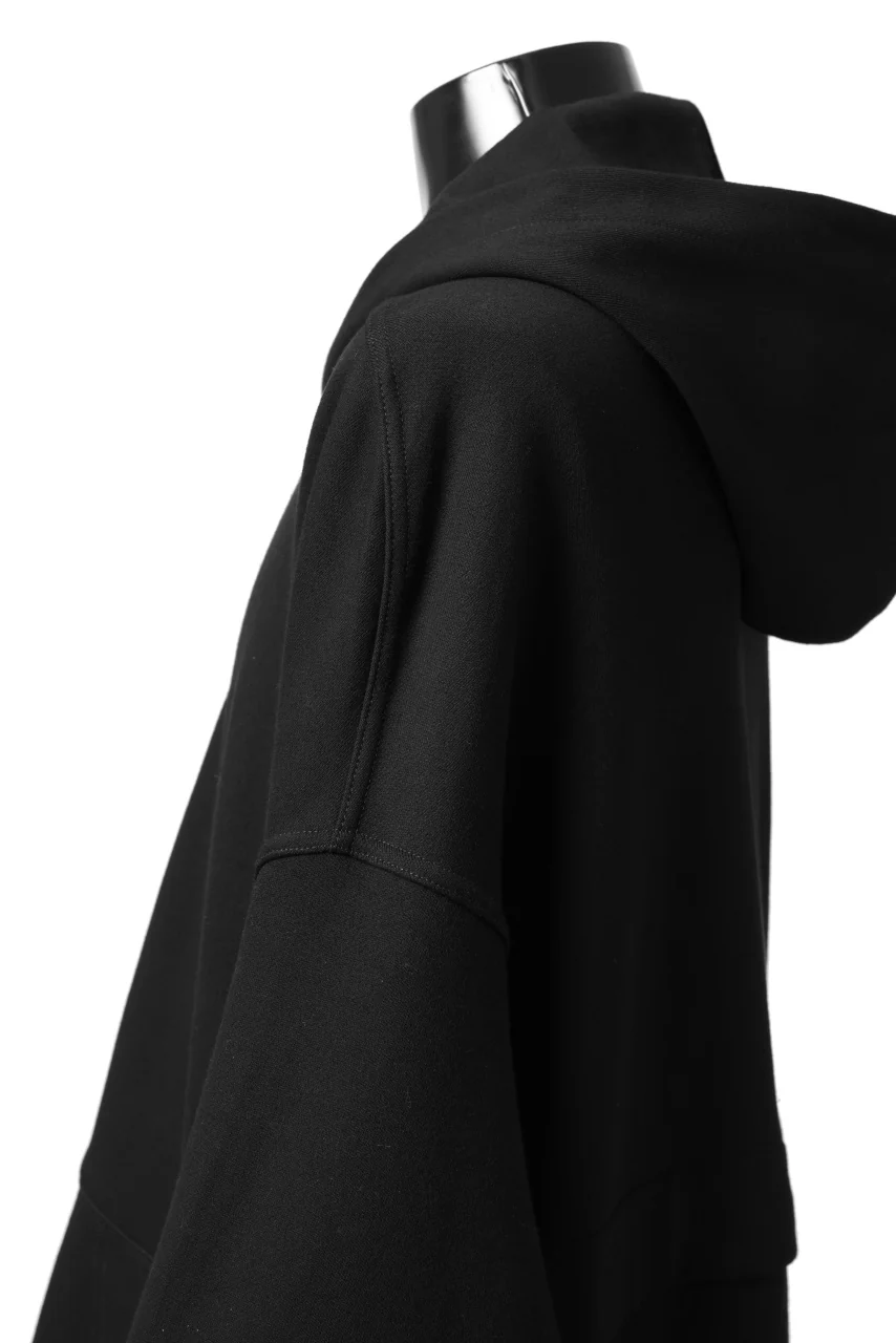 A.F ARTEFACT DOLMAN ZIP HOODIE / COTTON SWEAT (BLACK) - Image 21