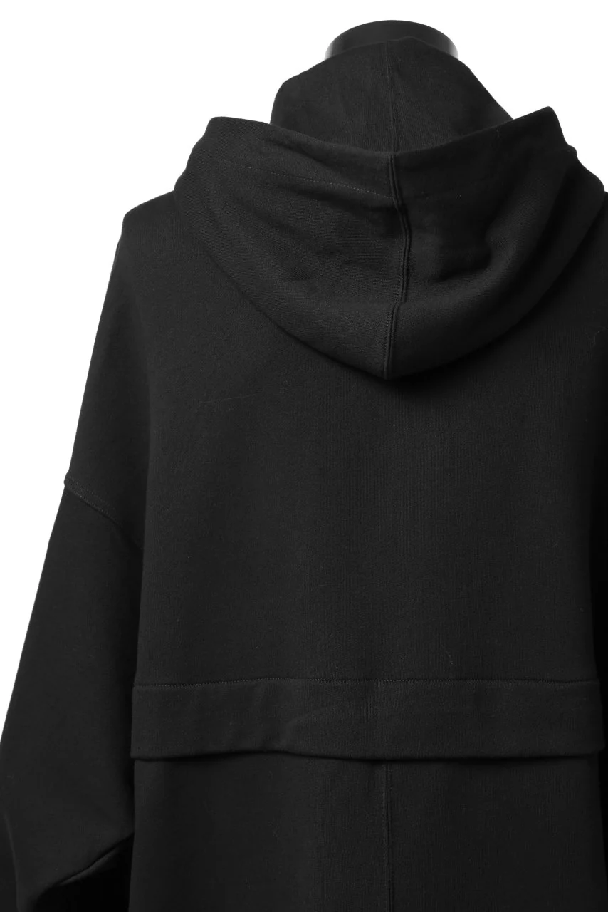 A.F ARTEFACT DOLMAN ZIP HOODIE / COTTON SWEAT (BLACK) - Image 22