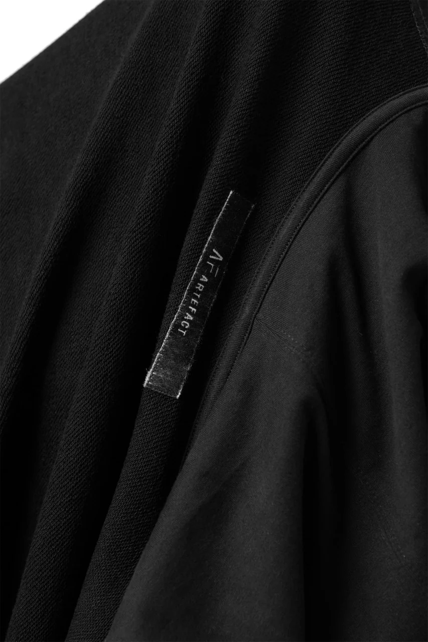 A.F ARTEFACT DOLMAN ZIP HOODIE / COTTON SWEAT (BLACK) - Image 23