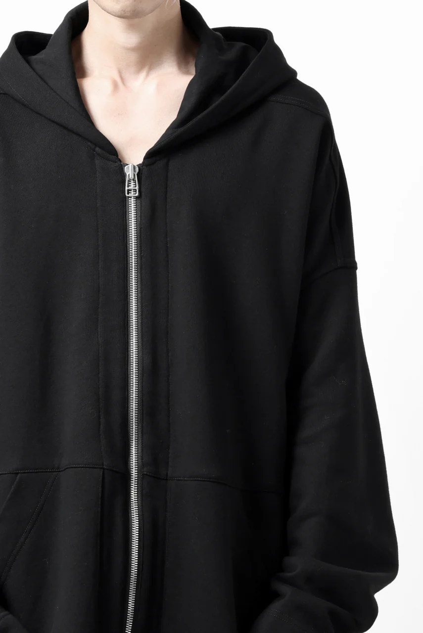 A.F ARTEFACT DOLMAN ZIP HOODIE / COTTON SWEAT (BLACK) - Image 24