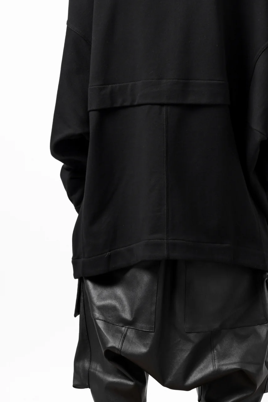 A.F ARTEFACT DOLMAN ZIP HOODIE / COTTON SWEAT (BLACK) - Image 27