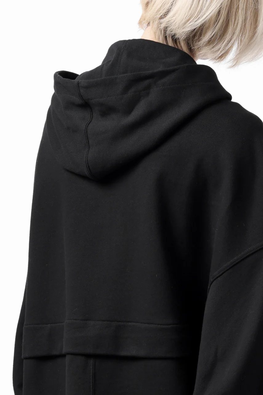 A.F ARTEFACT DOLMAN ZIP HOODIE / COTTON SWEAT (BLACK) - Image 28