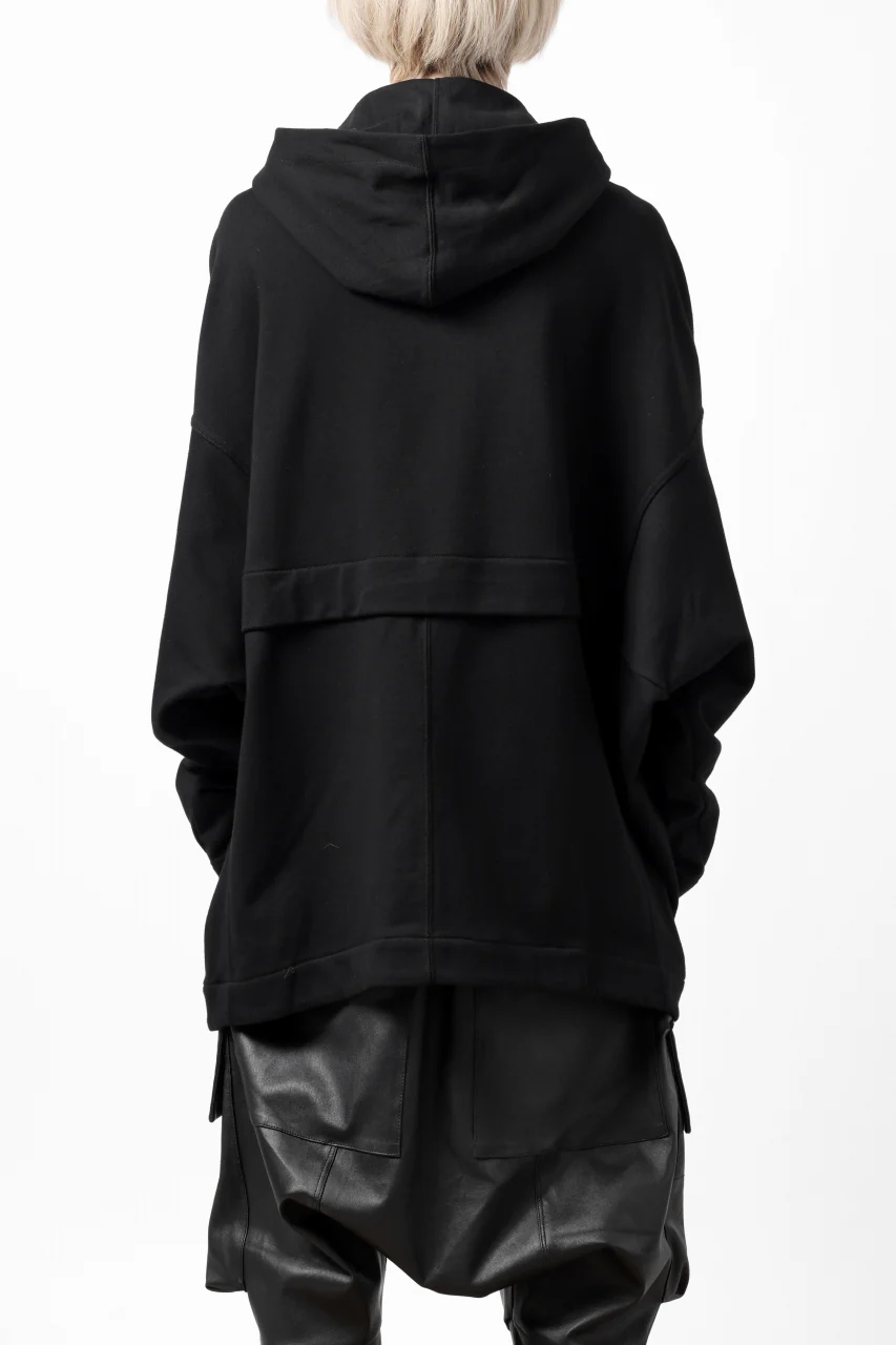 A.F ARTEFACT DOLMAN ZIP HOODIE / COTTON SWEAT (BLACK) - Image 9
