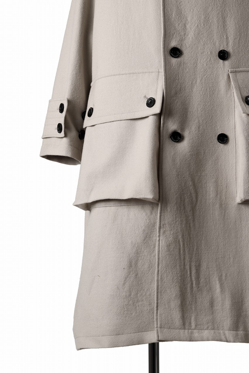 A.F ARTEFACT DOUBLE BREASTED CLASSIC COAT (BEIGE) - Image 6