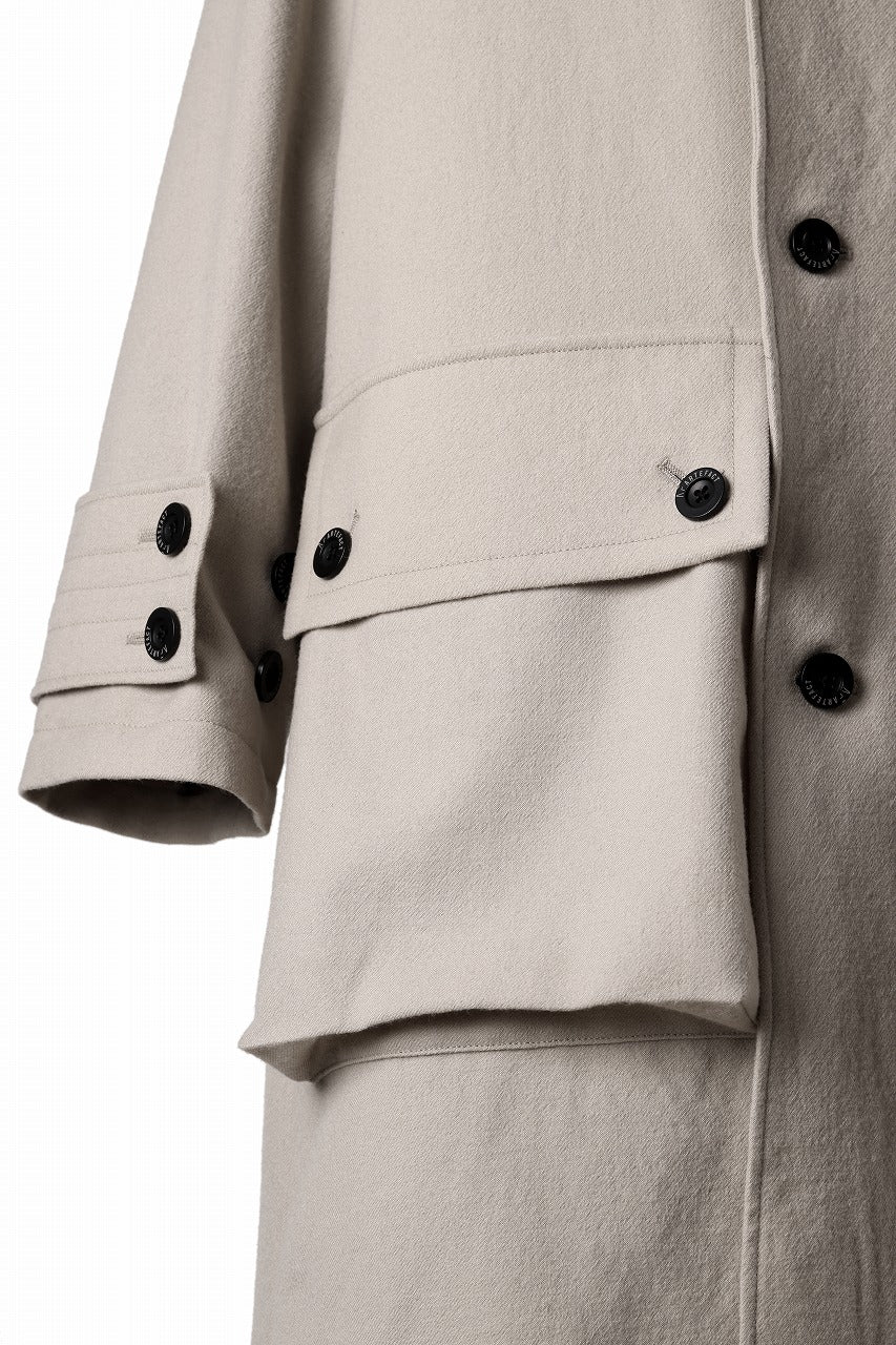 A.F ARTEFACT DOUBLE BREASTED CLASSIC COAT (BEIGE) - Image 7