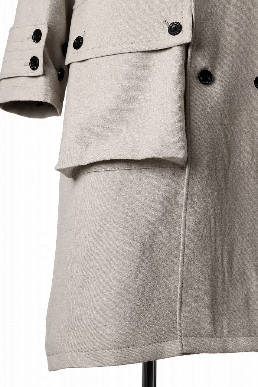 A.F ARTEFACT DOUBLE BREASTED CLASSIC COAT (BEIGE) - Image 8