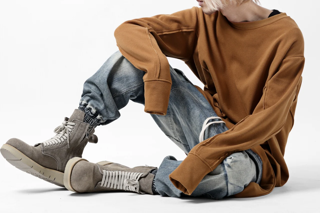 A.F ARTEFACT EASY SARROUEL CARGO PANTS / FADED AGEING DENIM (BLUE) - Image 26