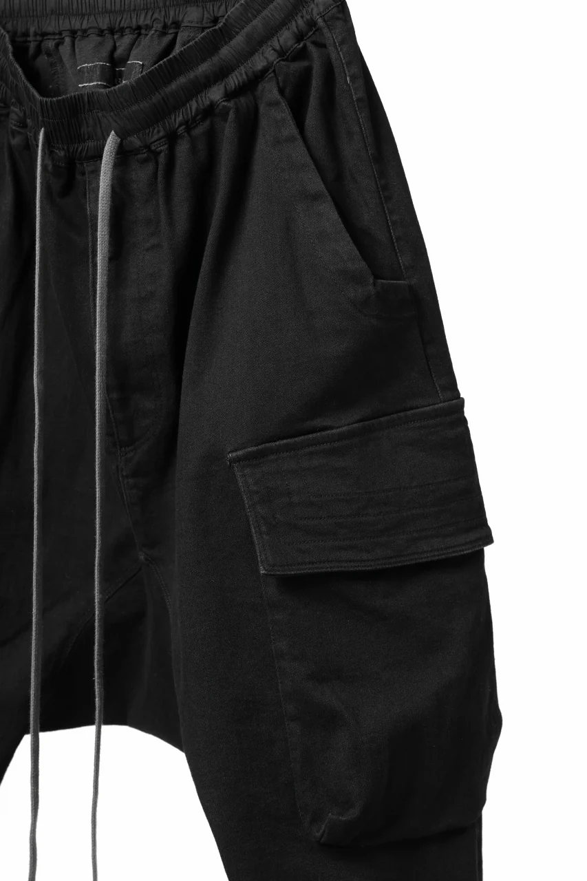A.F ARTEFACT EASY SARROUEL CARGO PANTS / HI-STRETCH DENIM (BLACK) - Image 20