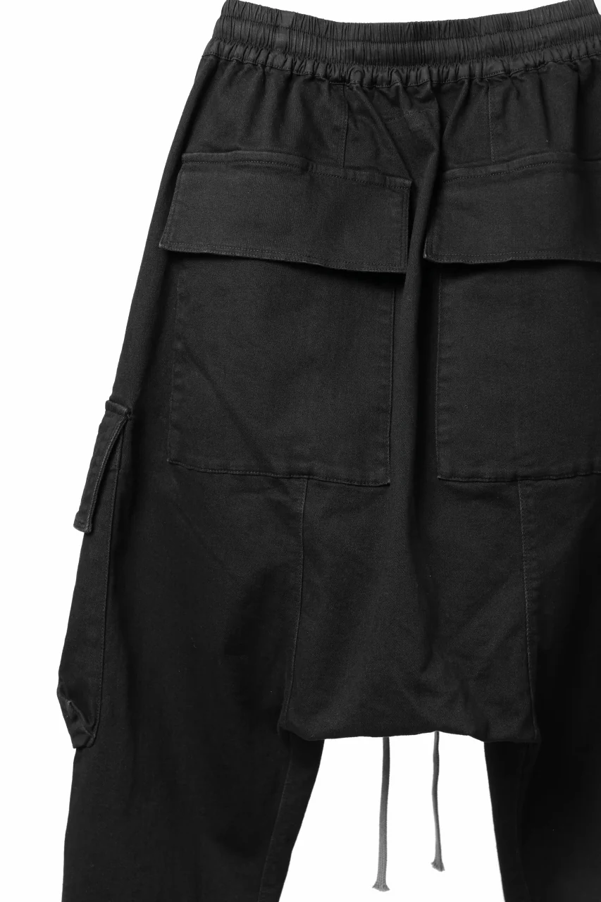 A.F ARTEFACT EASY SARROUEL CARGO PANTS / HI-STRETCH DENIM (BLACK) - Image 25