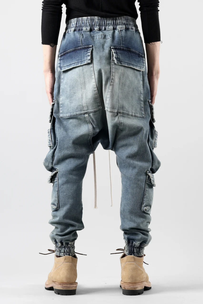 A.F ARTEFACT EASY SARROUEL MILITARY POCKET PANTS / FADED AGEING DENIM (INDIGO) - Image 14