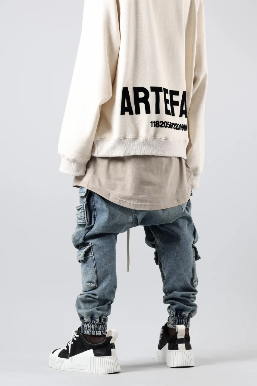 A.F ARTEFACT EASY SARROUEL MILITARY POCKET PANTS / FADED AGEING DENIM (INDIGO) - Image 18