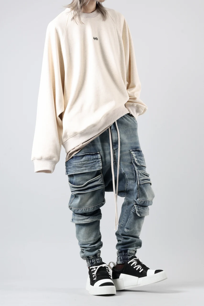 A.F ARTEFACT EASY SARROUEL MILITARY POCKET PANTS / FADED AGEING DENIM (INDIGO) - Image 20