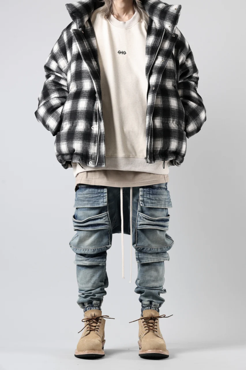A.F ARTEFACT EASY SARROUEL MILITARY POCKET PANTS / FADED AGEING DENIM (INDIGO) - Image 22
