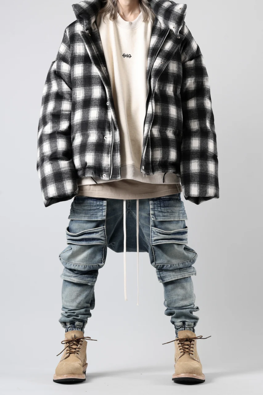 A.F ARTEFACT EASY SARROUEL MILITARY POCKET PANTS / FADED AGEING DENIM (INDIGO) - Image 24