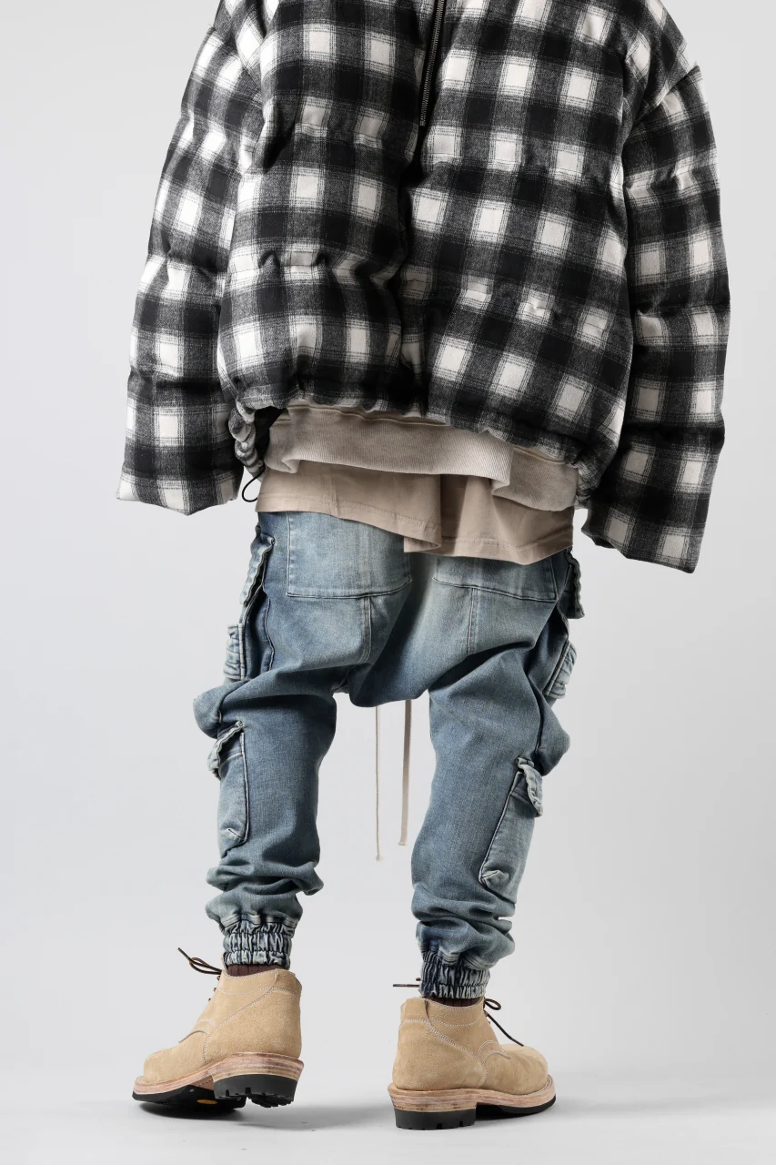 A.F ARTEFACT EASY SARROUEL MILITARY POCKET PANTS / FADED AGEING DENIM (INDIGO) - Image 25