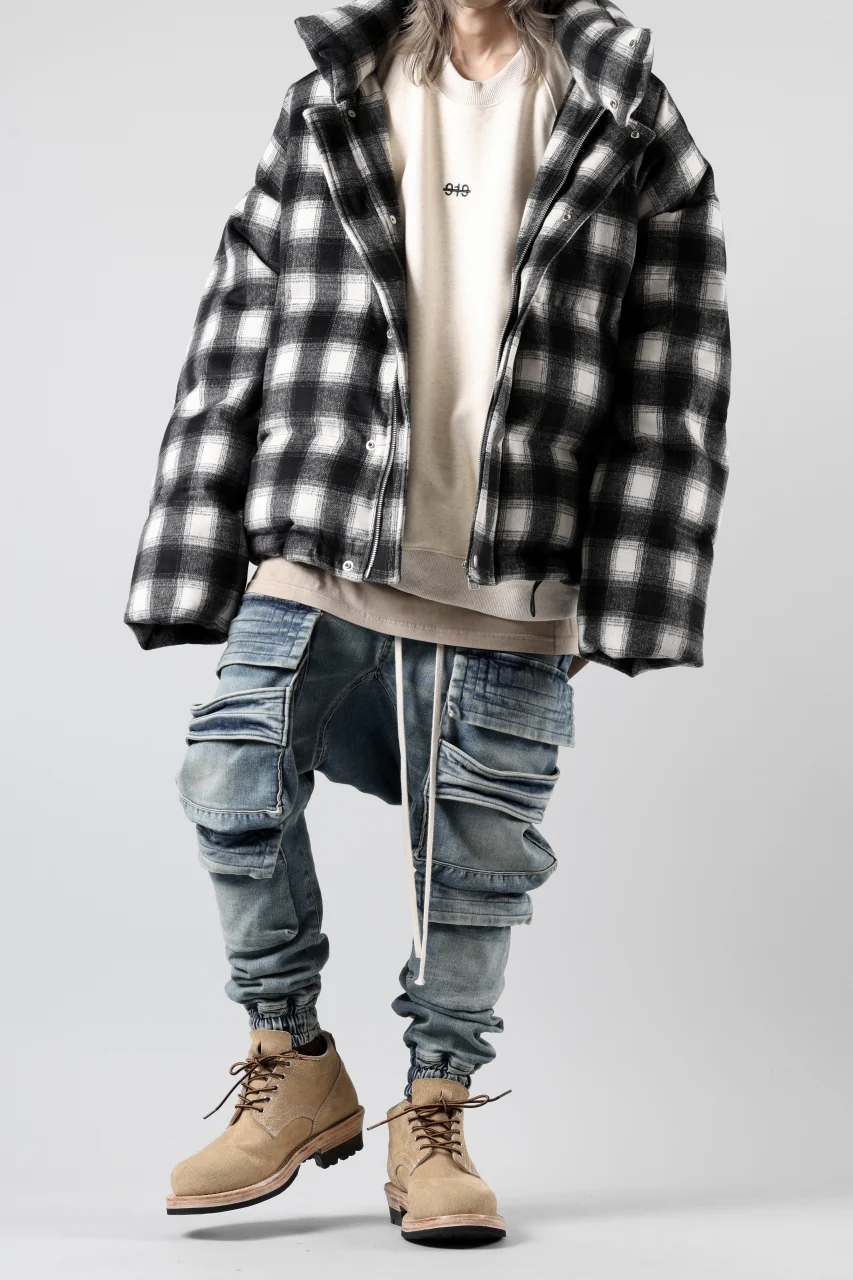 A.F ARTEFACT EASY SARROUEL MILITARY POCKET PANTS / FADED AGEING DENIM (INDIGO) - Image 26