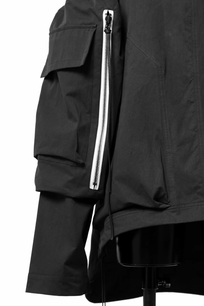 A.F ARTEFACT exclusive BIG POCKET HOODIE ZIP BLOUSON (BLACK x WHITE) - Image 11