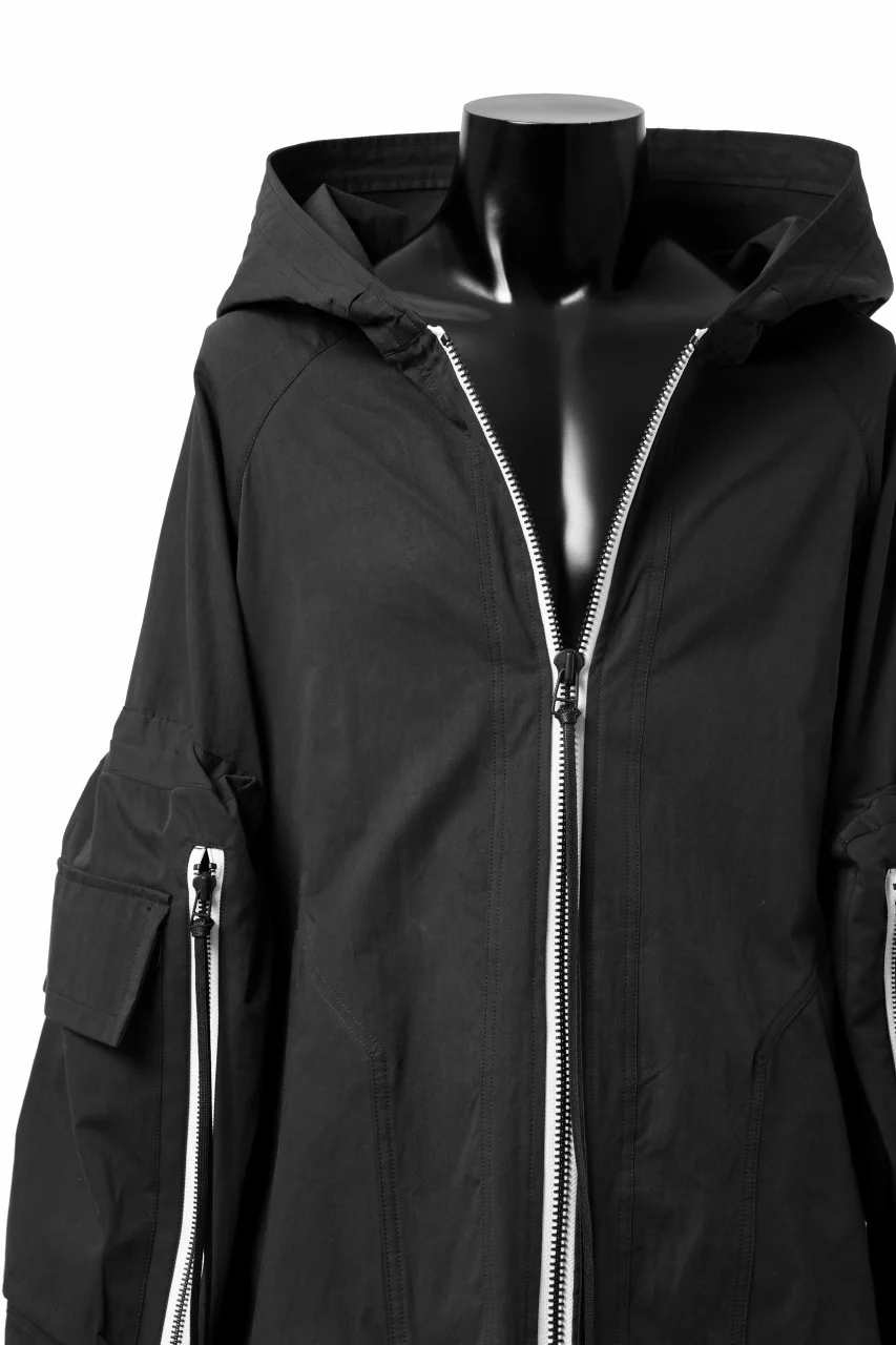 A.F ARTEFACT exclusive BIG POCKET HOODIE ZIP BLOUSON (BLACK x WHITE) - Image 13