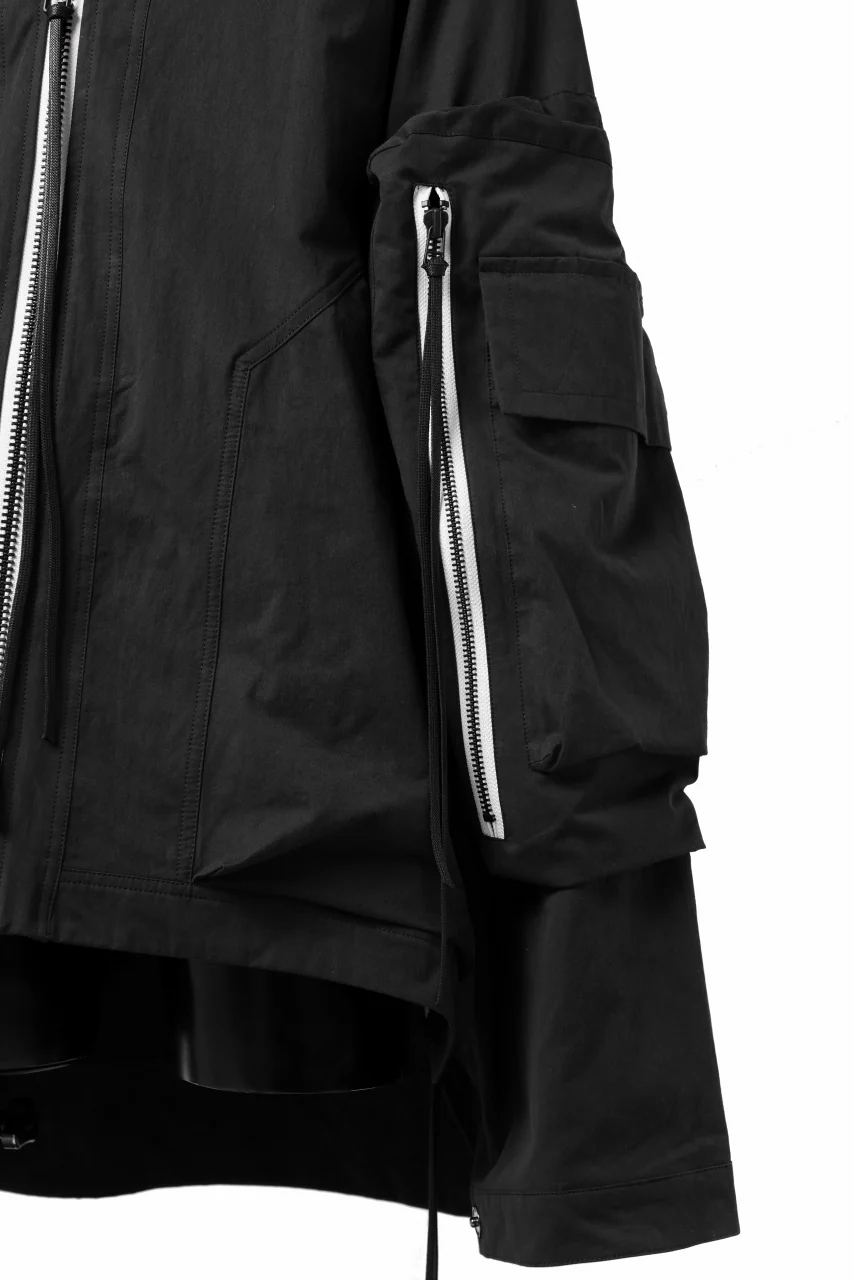A.F ARTEFACT exclusive BIG POCKET HOODIE ZIP BLOUSON (BLACK x WHITE) - Image 14
