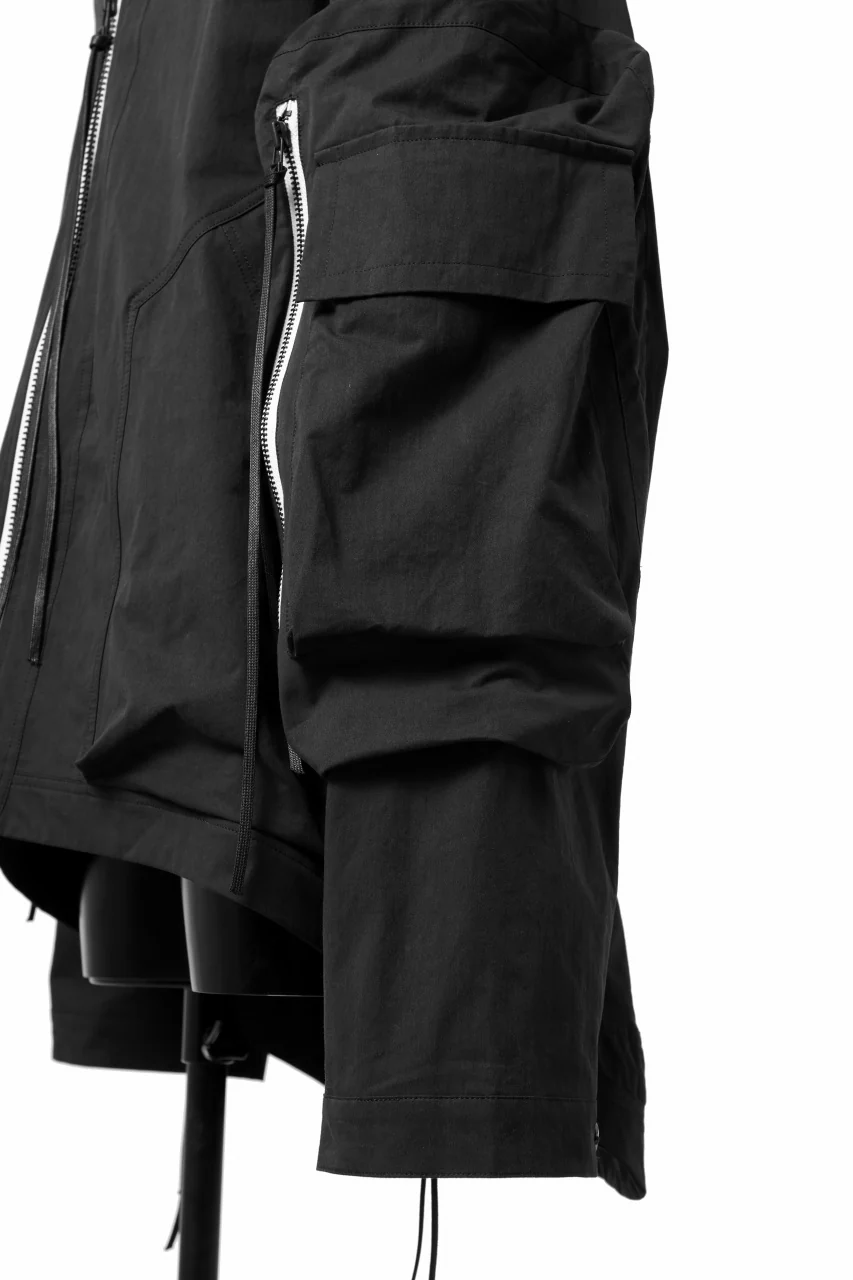 A.F ARTEFACT exclusive BIG POCKET HOODIE ZIP BLOUSON (BLACK x WHITE) - Image 15