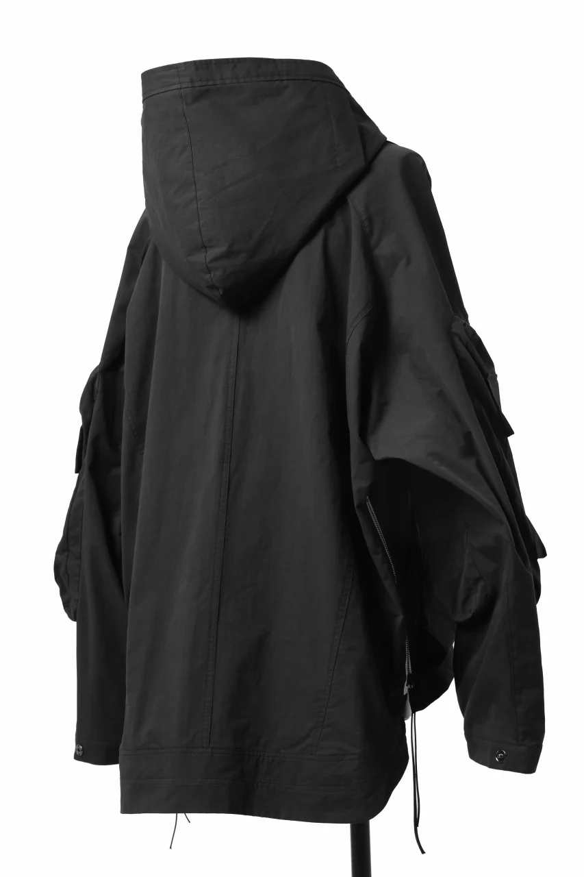 A.F ARTEFACT exclusive BIG POCKET HOODIE ZIP BLOUSON (BLACK x WHITE) - Image 7