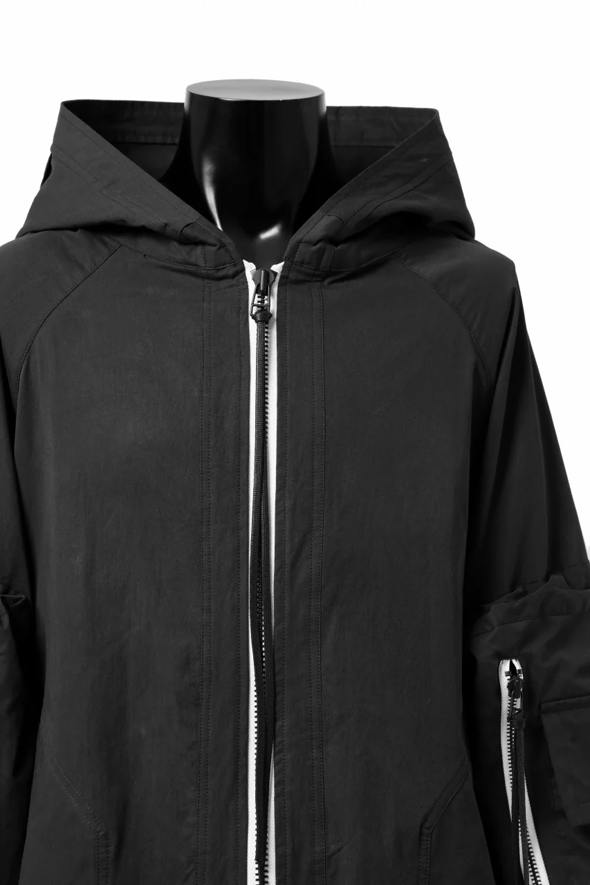 A.F ARTEFACT exclusive BIG POCKET HOODIE ZIP BLOUSON (BLACK x WHITE) - Image 9