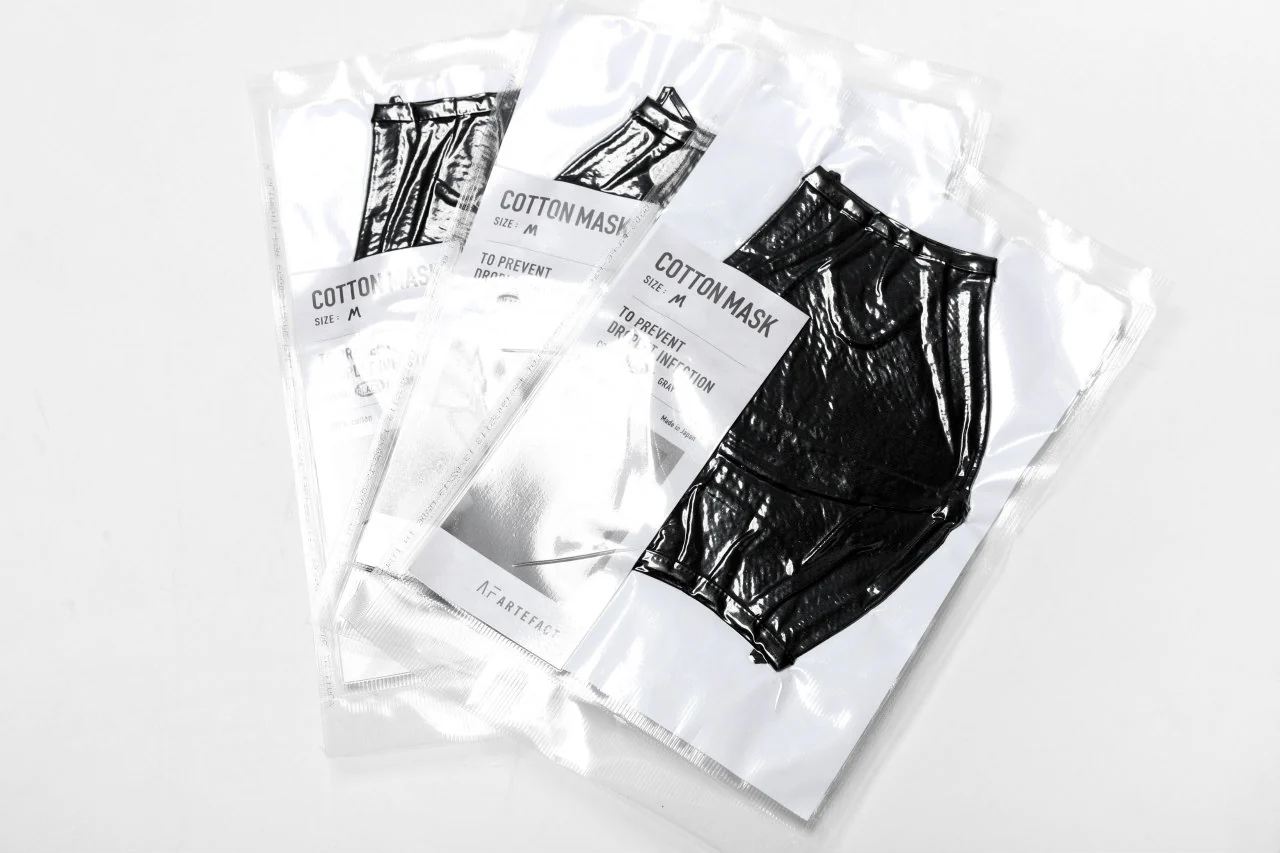 A.F ARTEFACT exclusive COVERED FACE MASK (BLACK PLAIN STITCH) - Image 16