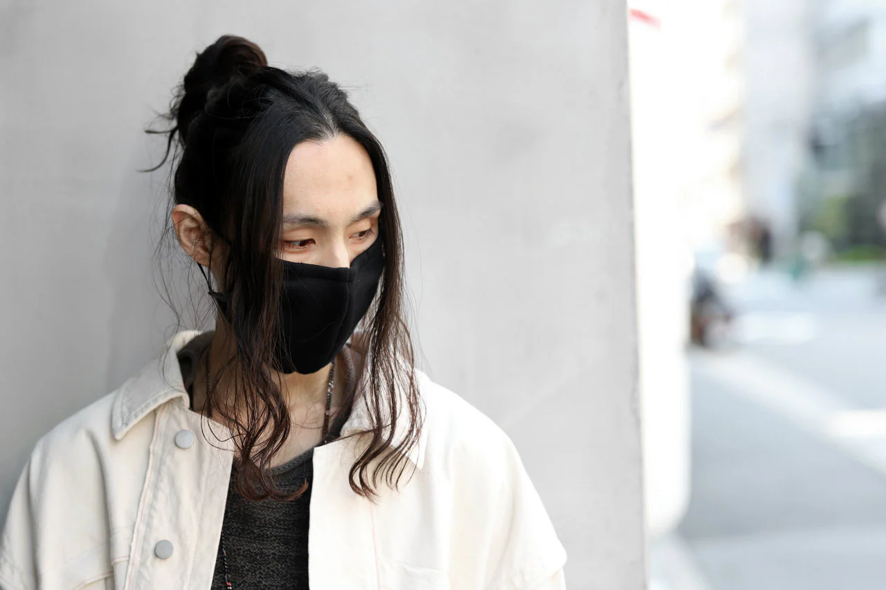 A.F ARTEFACT exclusive COVERED FACE MASK (BLACK PLAIN STITCH) - Image 18