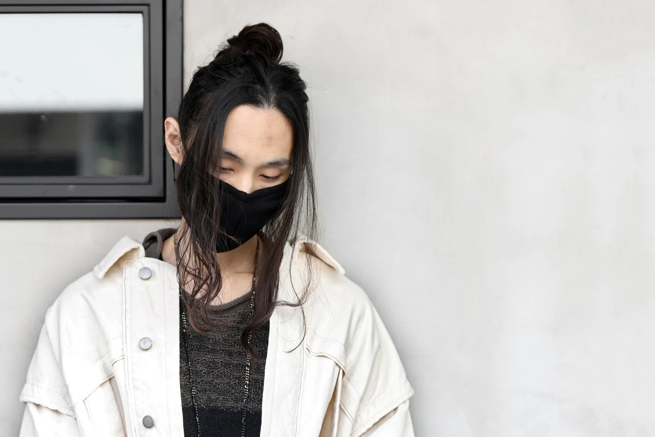 A.F ARTEFACT exclusive COVERED FACE MASK (BLACK PLAIN STITCH) - Image 19