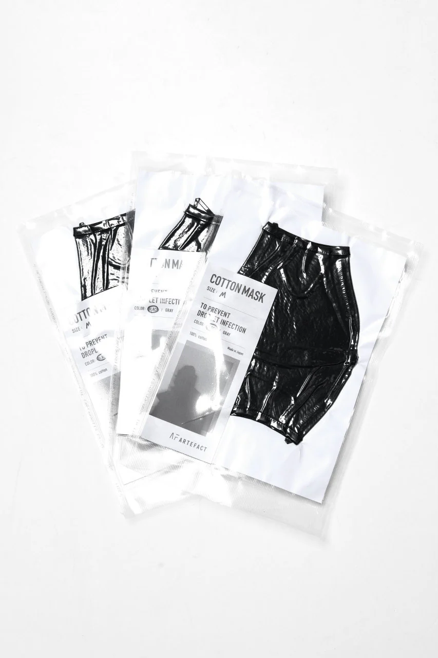 A.F ARTEFACT exclusive COVERED FACE MASK (BLACK PLAIN STITCH) - Image 8