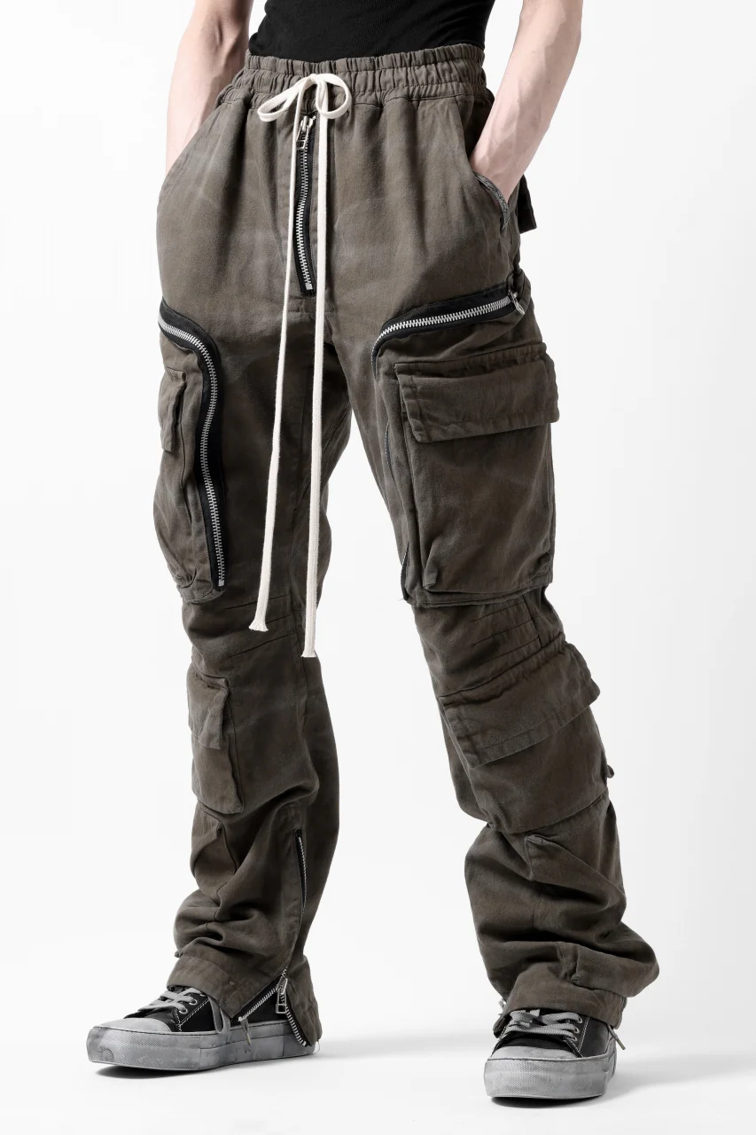 A.F ARTEFACT exclusive RADICAL-ZIP FIELD PANTS / VINTAGE DYED (KHAKI) - Image 3