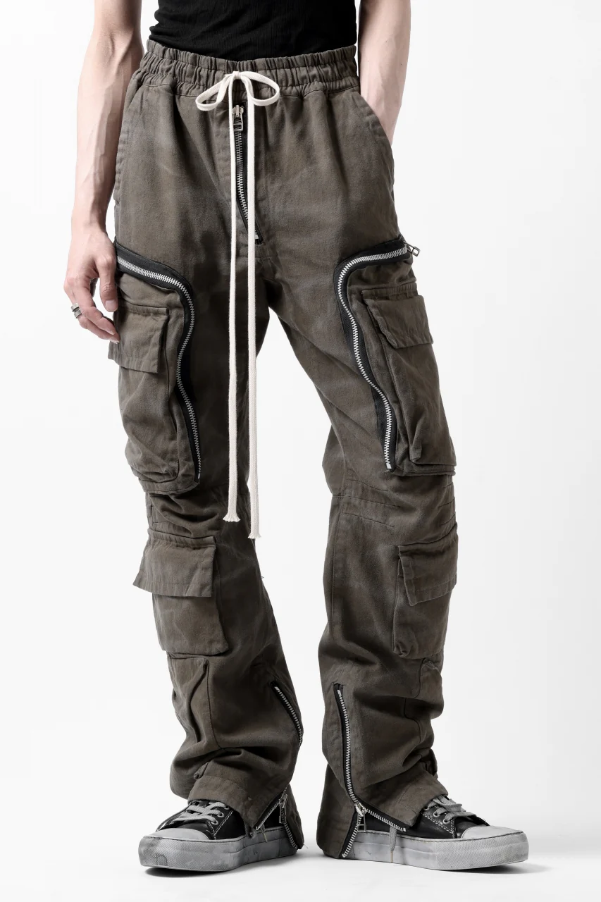 A.F ARTEFACT exclusive RADICAL-ZIP FIELD PANTS / VINTAGE DYED (KHAKI) - Image 5