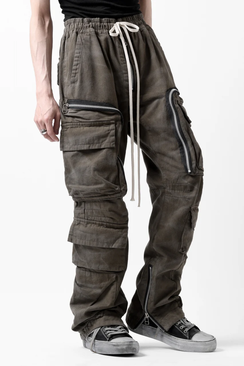 A.F ARTEFACT exclusive RADICAL-ZIP FIELD PANTS / VINTAGE DYED (KHAKI) - Image 6