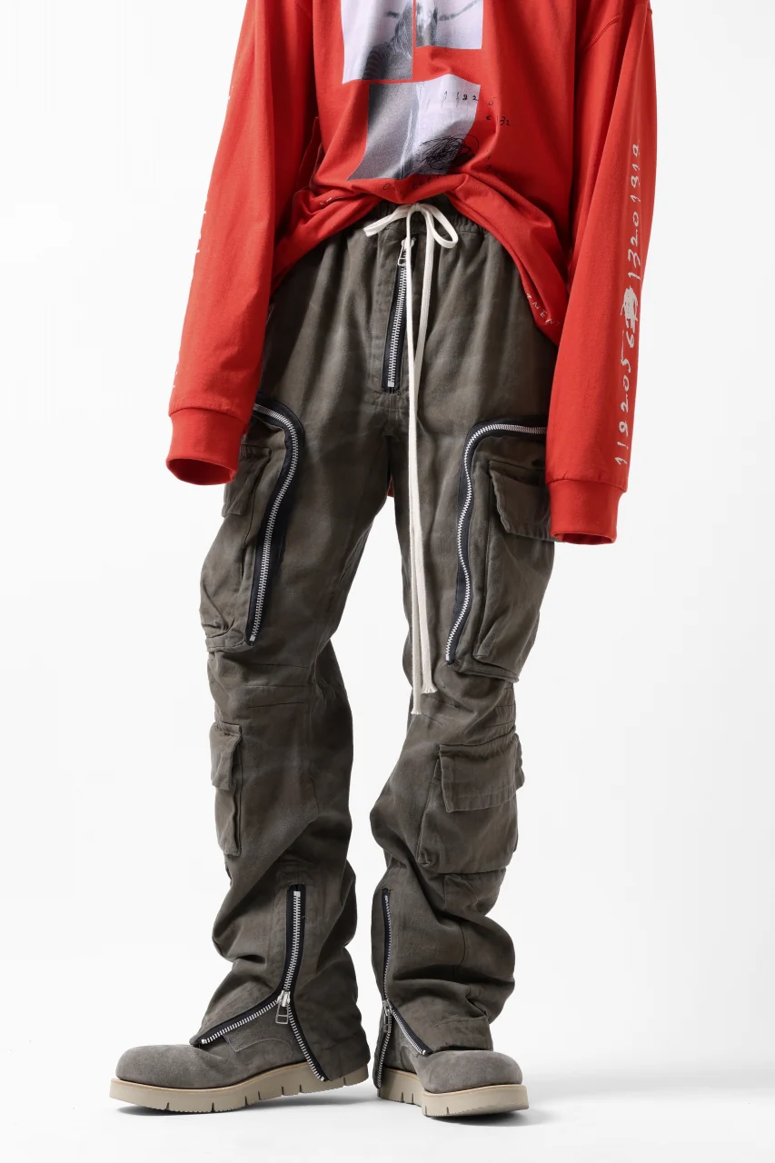 A.F ARTEFACT exclusive RADICAL-ZIP FIELD PANTS / VINTAGE DYED (KHAKI) - Image 9