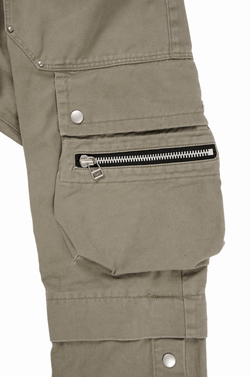 A.F ARTEFACT exclusive SOLID CARGO PANTS / BIO-WASHED CHINO CLOTH (BEIGE) - Image 6