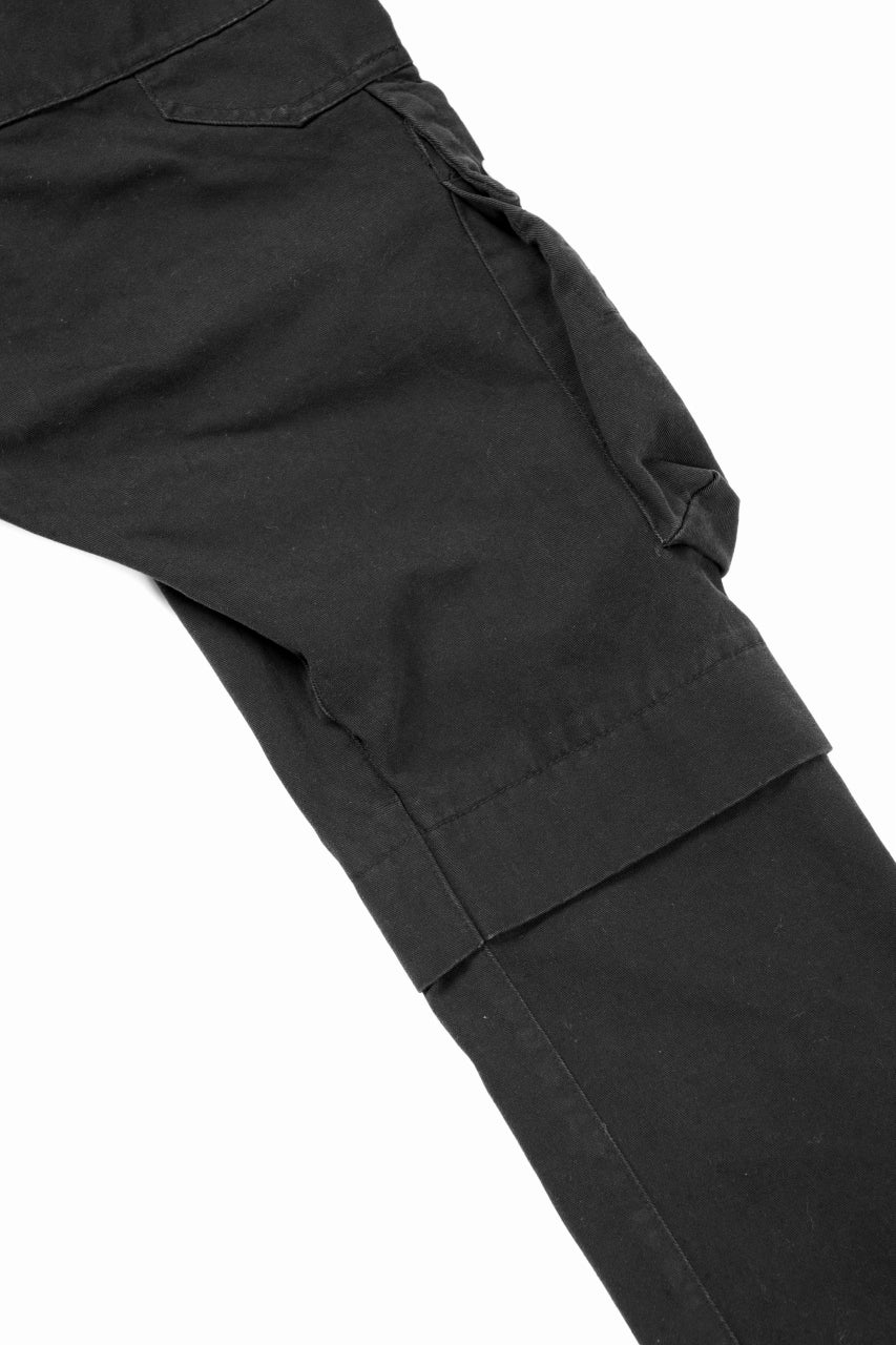 A.F ARTEFACT exclusive SOLID CARGO PANTS / BIO-WASHED CHINO CLOTH (BLACK) - Image 12