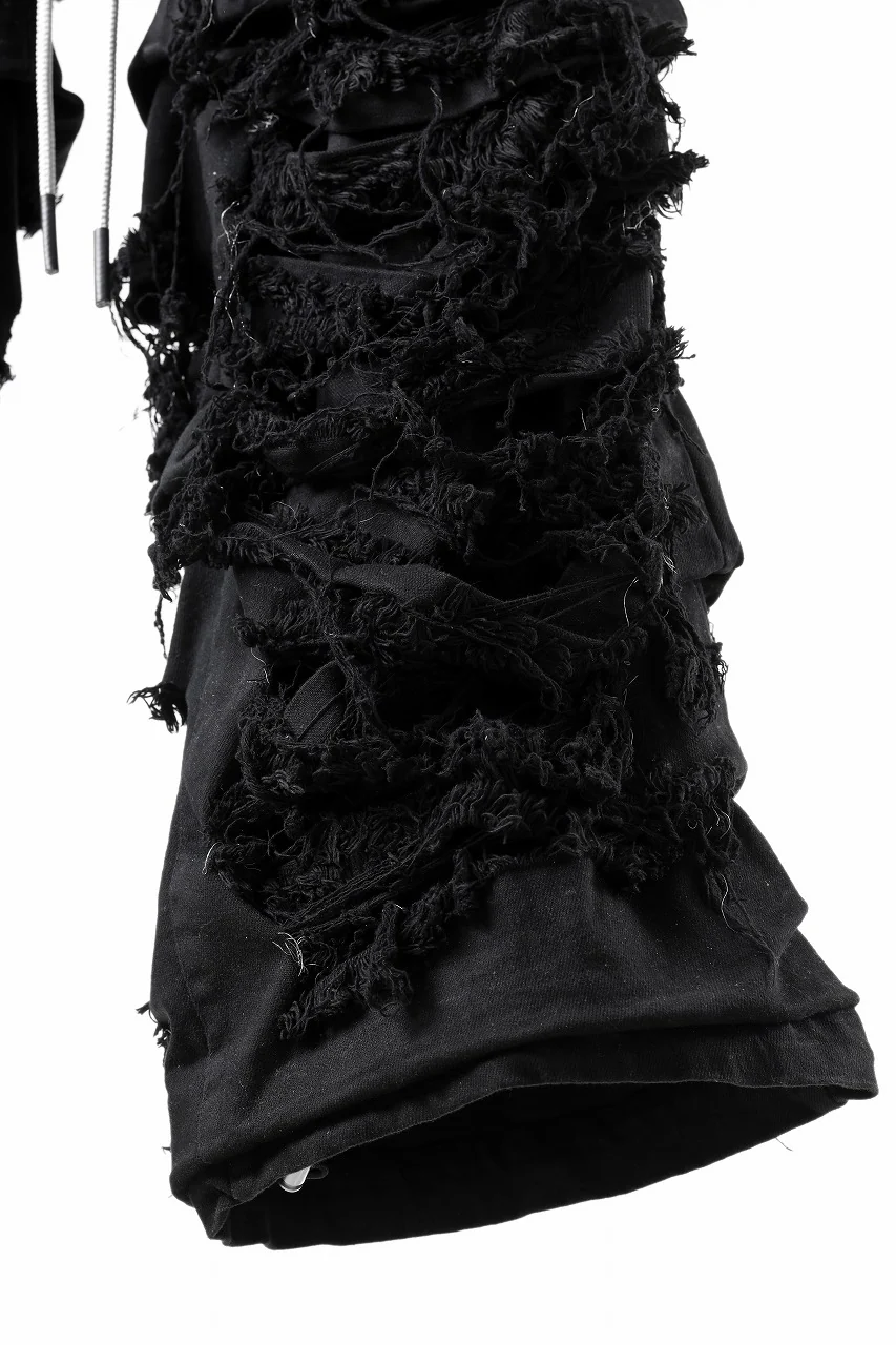 A.F ARTEFACT EXTREME WIDE BAGGY PANTS / DISTRESSED DENIM (BLACK) - Image 11