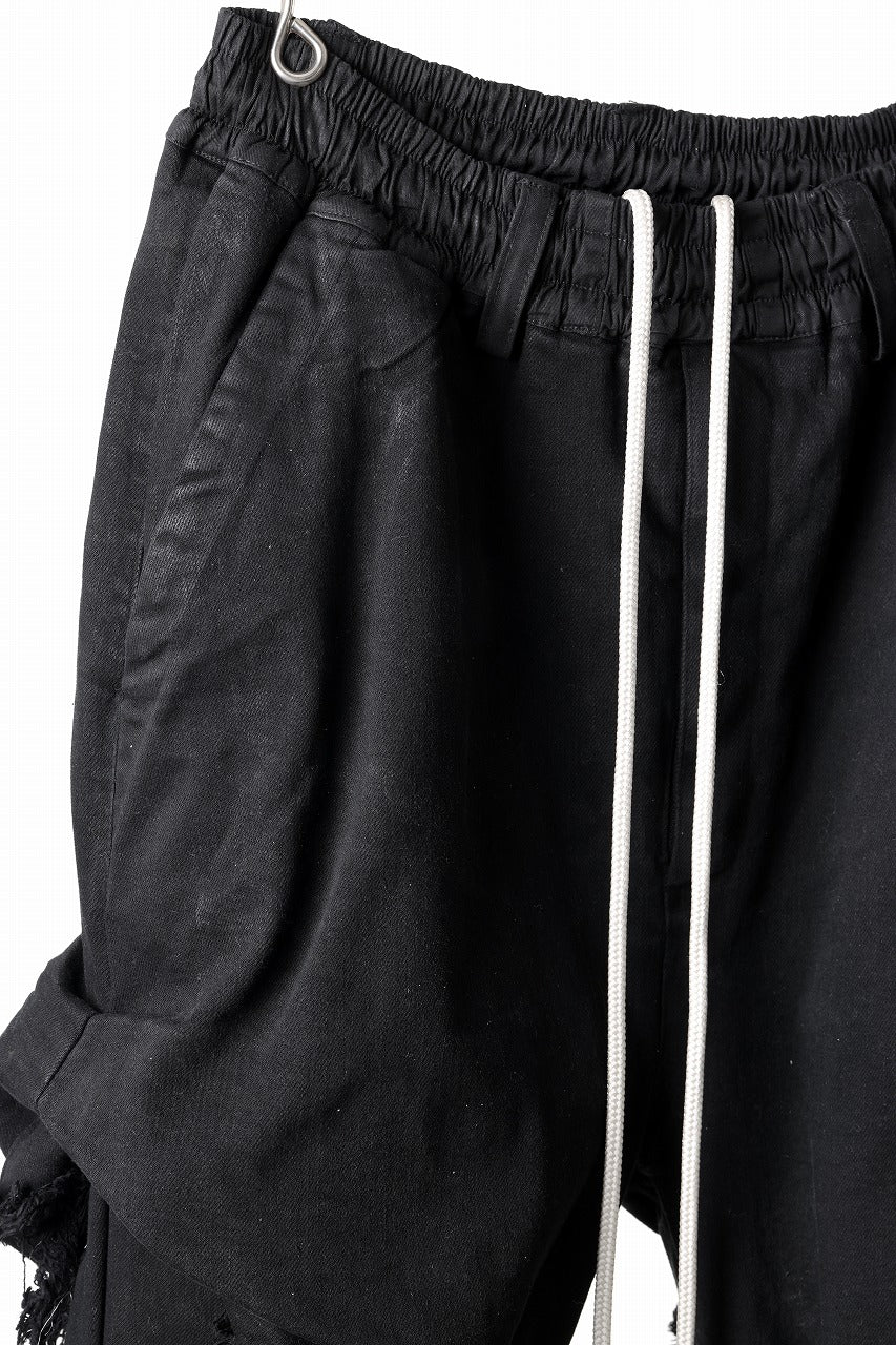 A.F ARTEFACT EXTREME WIDE BAGGY PANTS / DISTRESSED DENIM (BLACK) - Image 9